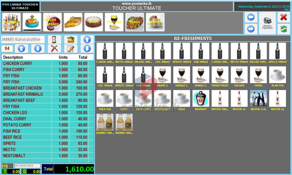Toucher Cashier Panel
